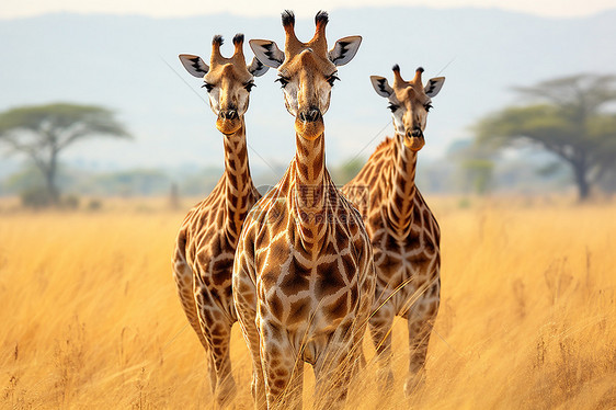 非洲的长颈鹿图片