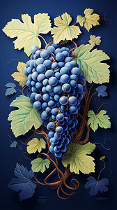 葡萄主题海报图片