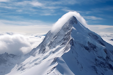 高山白雪的风景图片