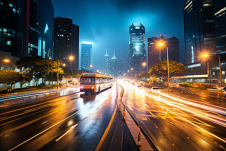 大都市动态夜景图片