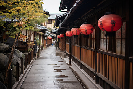 亚洲传统街道建筑图片