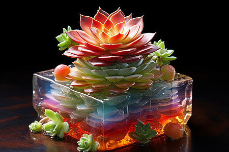 水果玻璃花朵装饰图片