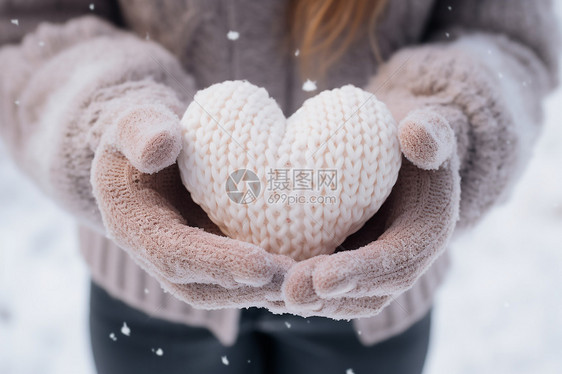 冬日温暖的手套图片