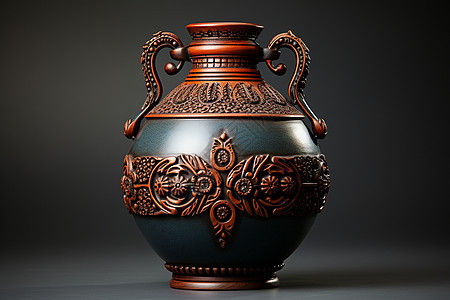 古代瓷酒罐背景图片