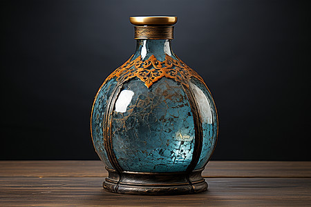 古代陶器酒罐的古朴质感图片