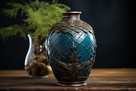古韵盎然的传统陶瓷背景图片