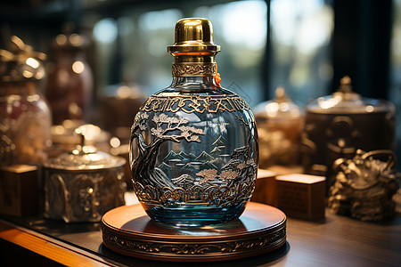 古典的陶瓷酒瓶设计图片