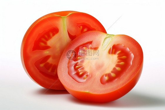 切开的番茄图片