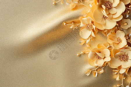 金色的花朵背景图片