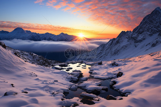 壮丽的雪山图片