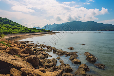 海边的岩石图片