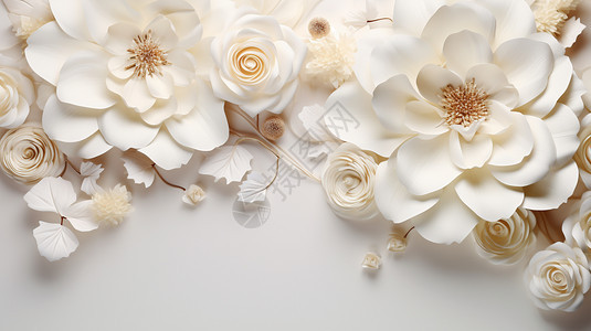 白色花卉背景图片