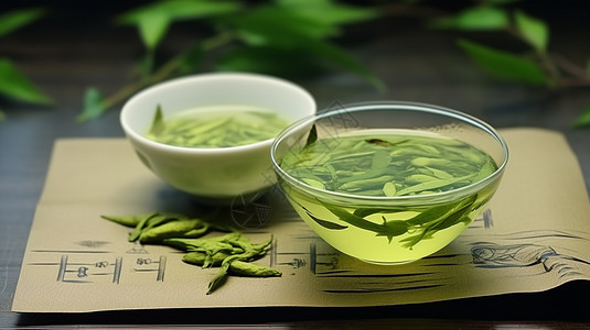绿茶饮品图片