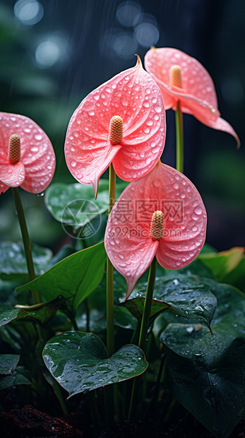 红掌花植物图片