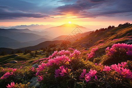 杜鹃花海背景