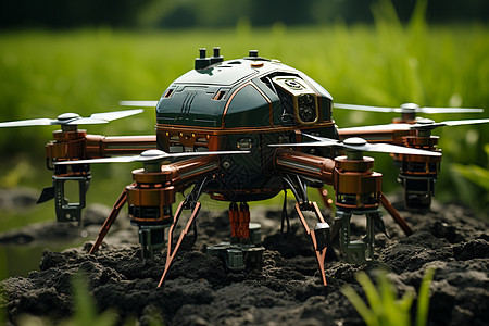 农民杀虫剂用无人机背景图片