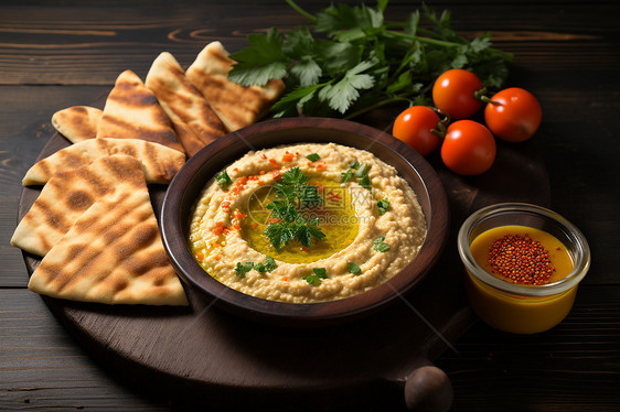 传统的中东美食盛宴图片