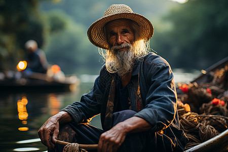 渔夫的肖像图片