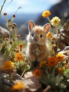 艺术美感的可爱兔子图片