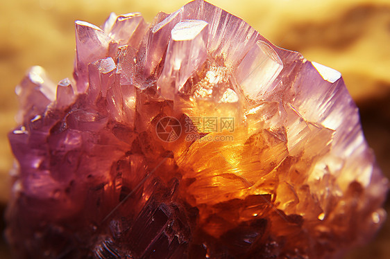 五彩斑斓的天然水晶矿物图片