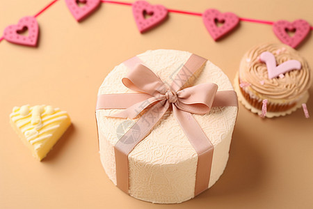 庆祝节日的生日礼盒背景图片