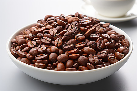 手冲咖啡的咖啡豆背景图片