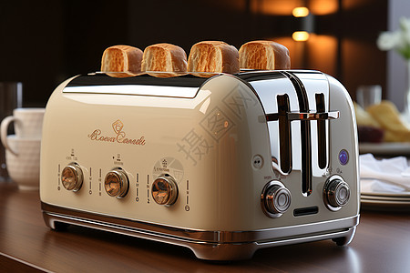 小巧简约的早餐面包机背景图片