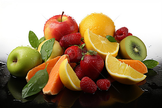 新鲜健康的热带水果图片