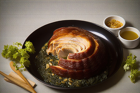 传统特色美食的梅菜扣肉背景图片
