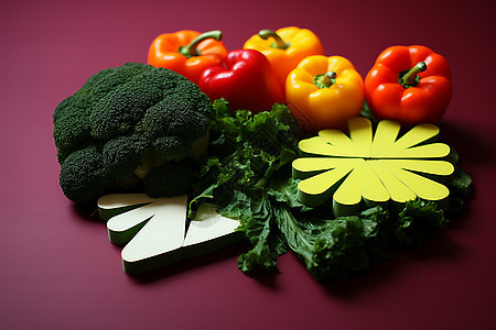 新鲜烹饪的营养蔬菜图片