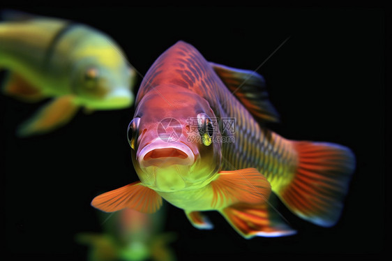 水族馆鱼缸中的鱼群图片