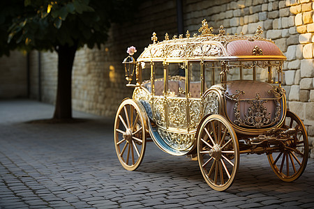 皇家贵族的金色马车图片