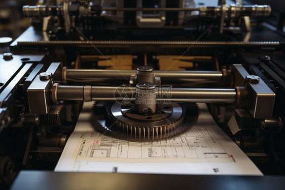 印刷厂的生产机械图片