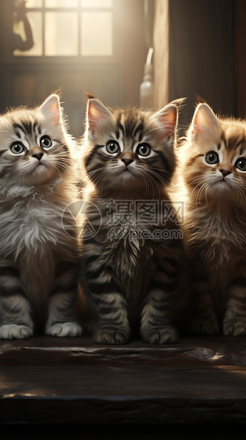 可爱的动物虎斑猫图片