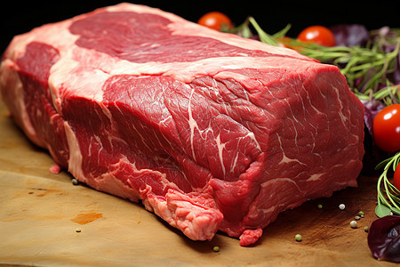 鲜嫩美味的牛肉背景图片
