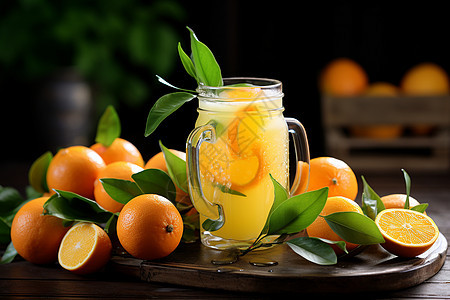 健康可口的橙汁图片