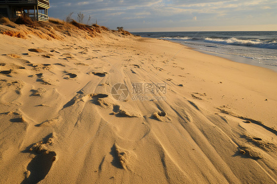 热带海滩上的沙子图片