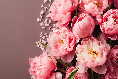 美丽的粉红色花束图片