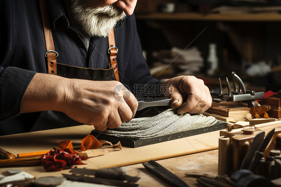 制作工艺品的工匠图片