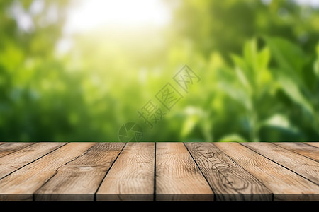 乡村户外的木制台面图片
