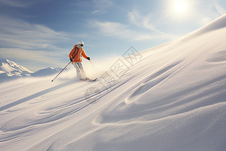 极限滑雪的滑雪者图片