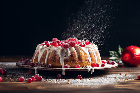 莓果糖霜蛋糕图片
