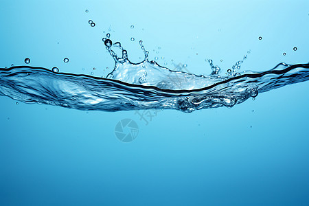 蓝色的水面波浪图片