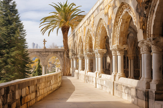 耶路撒冷古城的拱门图片