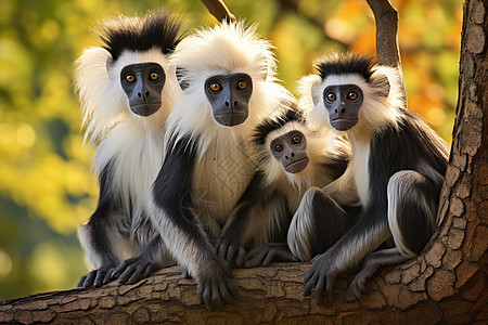 森林中一群猴子图片
