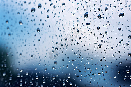 下雨天撑伞雨天的玻璃背景