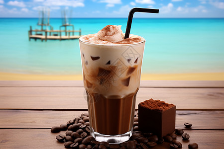 美味的巧克力咖啡图片