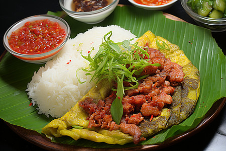 肉丝炒饭鲜美越式炒饭背景