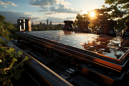 新能源的电池太阳板图片