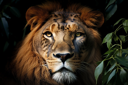 茂密丛林中狩猎的豹子背景图片
